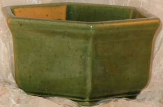 Haeger Ceramic Green Octagon Pot 4002 USA on Bottom  