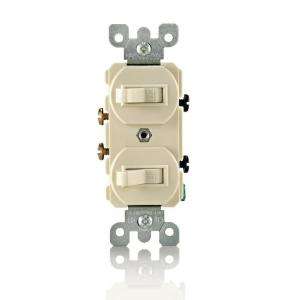 Leviton 15 Amp Single Pole Double Switch R51 05224 2IS at The Home 