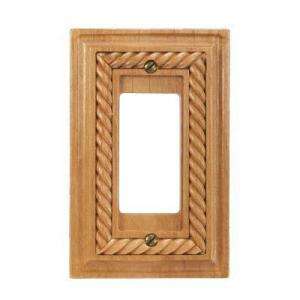 Amerelle 1 Gang Light Oak Rocker Switch Wall Plate 4011R at The Home 