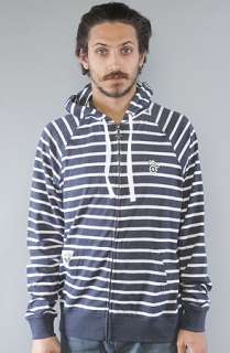 LRG Core Collection The Core Collection Striped Zip Up Hoody in Navy 