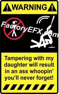   Tampering with my Daughter Sticker Decal Bumper Girl Child kid dad