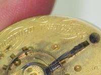 COOL ROCKFORD WATCH CO ILLINOIS POCKET WATCH MOVEMENT 49055 
