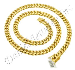 BEST PRICED Miami Cuban Curb Link Chain 30 28 26 24 22 14k gold 