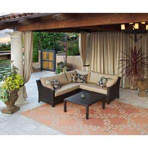   Patio Sectional with Coffee Table Set OP PESS4 DEL K 