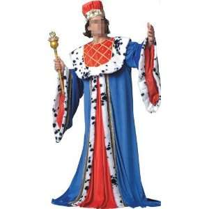 Herren Kostüm KÖNIG Fasching Karneval King RO/BL L XL  