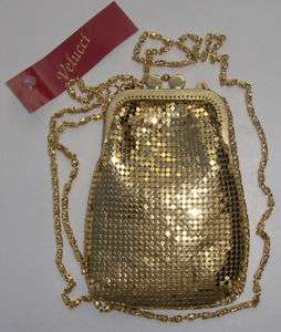 Metal Brass Mesh Cigarette Case Bag or Cosmetic Purse  