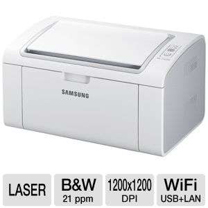 Samsung ML 2165W Wireless Mono Laser Printer   Up to 21 ppm Print 