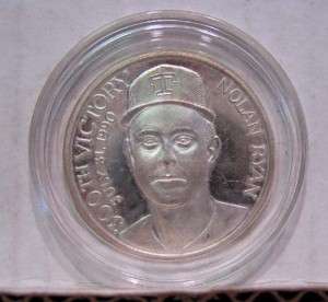 1990 Nolan Ryan 1 oz .999 Silver Coin Euromint  