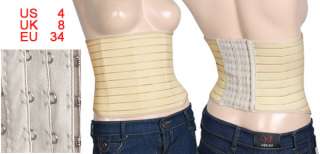 Women Elastic Waist Cincher Tummy Trimmer Corset Shaper Belt Beige S 