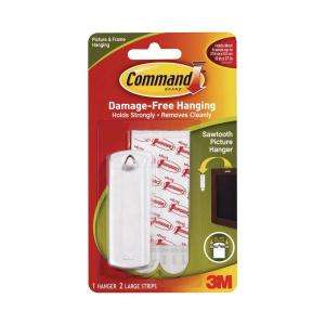 Command 5 lb. White Plastic Sawtooth Picture Hanger 17040 at The Home 