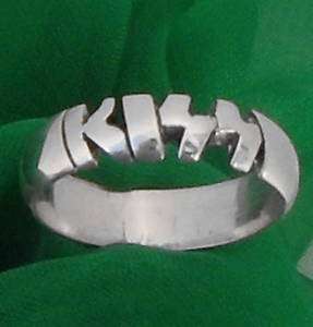 KISS LOGO STERLING SILVER Ring,ANY SIZE  