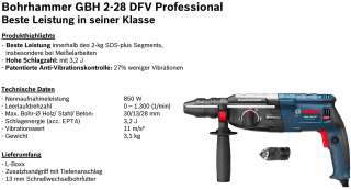 Bosch Bohrhammer GBH 2 28 DFV inkl. L Boxx + Zubehör 3165140611213 