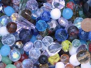 Lb/ Pound  Large Faceted Glass Beads  10mm  30mm .  