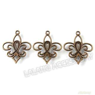 60pcs 142016 Fleur de lis Charms Alloy Vintage Bronze Pendants 