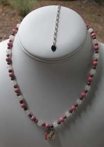   Pollack Sincerely Southwest Relios Rhodonite Butterfly Heart Necklace