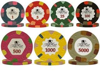 1000 PAULSON WORLD FULL CLAY BULK Poker Chips   NEW!  