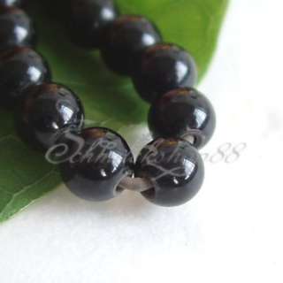 100 Schwarz Perlen Onyx Lose Perlen Beads 2 Strang 4mm  