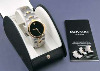 Movado Mens Luna Watch two tone stainless steel  