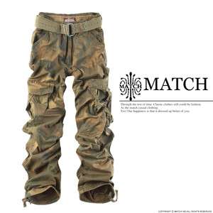   MATCH Mens Army Camo Cargo Pants/trousers Size W30 W36 #6516  