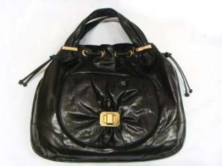 NWT JUICY COUTURE Black Monaco Riviera Soft Leather Tote Bag Handbag 