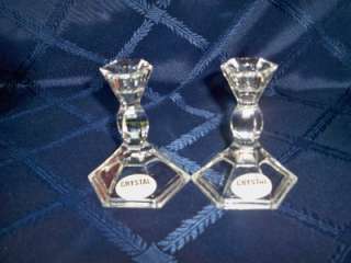 Lead Crystal Michael C. Fina Candle Sticks NEW  