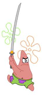Patrick w/ Ninja Sword t shirt   Spongebob Squarepants!  
