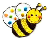 SHIMMERY BUMBLE BEE IRON ON APPLIQUE  