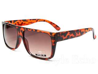 Flat Top Mens Square Wayfarer Sunglasses Black and Tortoise Available 