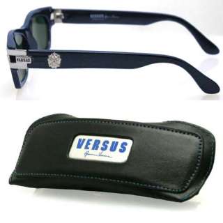  VERSUS Sunglasses Made In Italy Navy Blue with Smoke Lenses VERSUS 