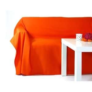 Tagesdecke Plaid Überwurf orange Sofaüberwurf 210x280cm  