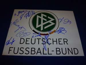 9x DFB signed Autogramm Schnellinger, Seeler IP A4  