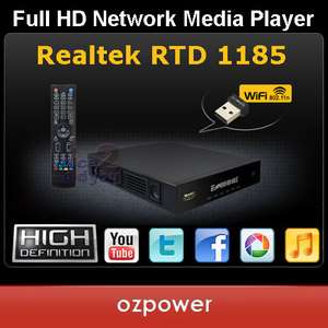 Network Media Player HDD MKV H.264 1080P Realtek RTD1185 wth USB WiFi 