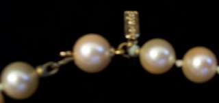 VINTAGE MARVELLA FAUX PEARL HAND KNOTTED NECKLACE 20  