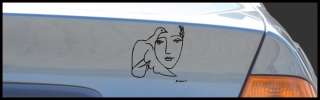 Picasso Taube am Gesicht  Auto Aufkleber Tattoo Stick  