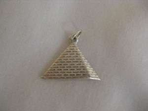 Egyptian Sterling Silver Pyramid Shape Pendant 1  