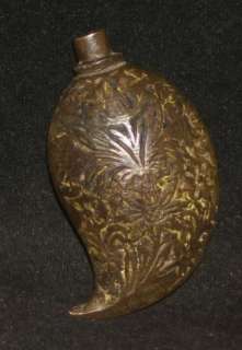 Antique Indian Ethnic Bronze Rare Kohl Container Black Eye Liner Old 