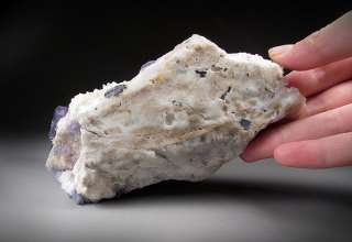 Purple Fluorite & Galena on Quartz, Bingham, New Mexico  