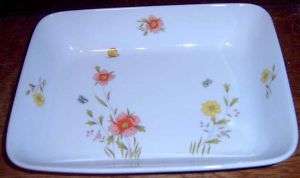 Andrea Country Flowers Oven Table Rectangular Bake Dish  