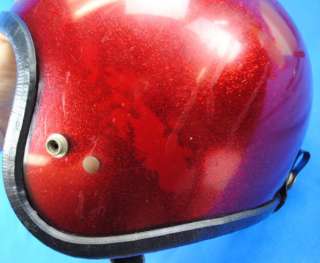 Vintge RN45571 Red Sparkle Glitter Motorcycle Helmet L  