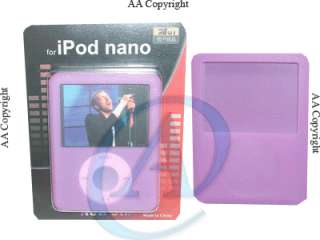 Cover custodia silicone Ipod nano III 3 rosa fucsia blu  
