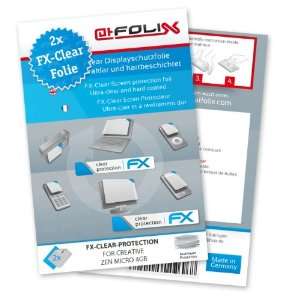  2 x atFoliX FX Clear Invisible screen protector for Creative 