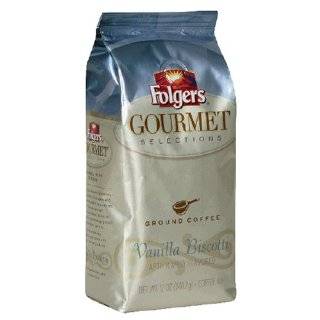 Folgers Gourmet Selections Coffee, Vanilla Biscotti Ground Coffee, 12 