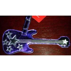  Novelty Guitar Shaped Luggage Tag, Metallic Purple with 