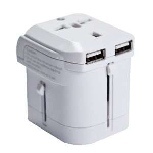  I/OMagic I016W01U2W World Travel Power Adapter (White 