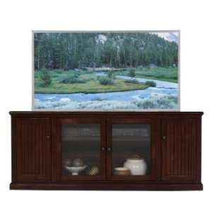   Coastal 79.75 Tall Stained Entertainment Console Furniture & Decor