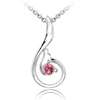N906 Swarovski Crystal Clear Music Note Long Necklace  