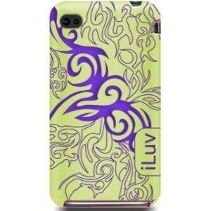  Jwin New Iluv Tribal Green Purple Silicone Case For Iphone 