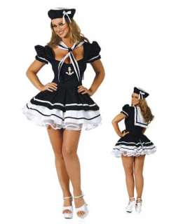 Sexy Navy Sailor Sweetie Adult Costume  Military Halloween Costumes