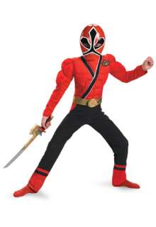 Power Rangers Samurai Red Ranger Samurai Classic Muscle Child Costume 