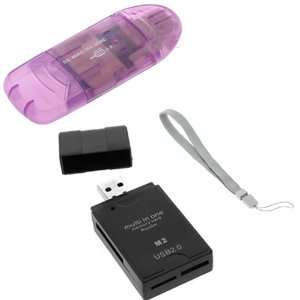  USB All in one Card Reader + Purple USB Memory Card Reader For SD 